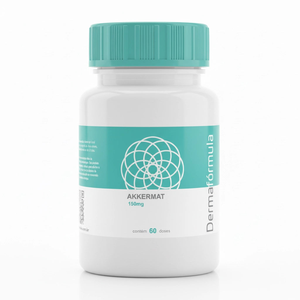 Akkermat 150mg. Inibidor de apetite, emagrecedor natural. Dermafórmula, a melhor farmácia de manipulação de Santos e da Baixada Santista. Bem-estar autoral, saúde sob medida. Ativos selecionados com selo de autenticidade e qualidade garantida e certificada.
