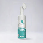 Embalagem do DermaAcne Control Espuma Facial  com rótulo descritivo em destaque, manipulado na Dermafórmula Melhor Farmácia de Manipulação na Baixada Santista.