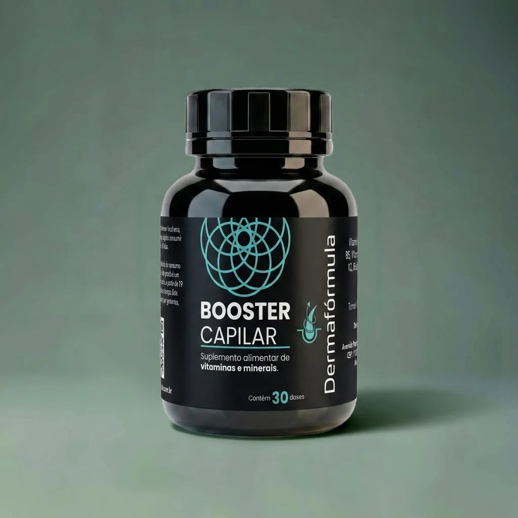 Booster Capilar, suplemento alimentar de vitaminas e minerais, manipulado na Dermafórmula, a Melhor Farmácia de Manipulação na Baixada Santista.