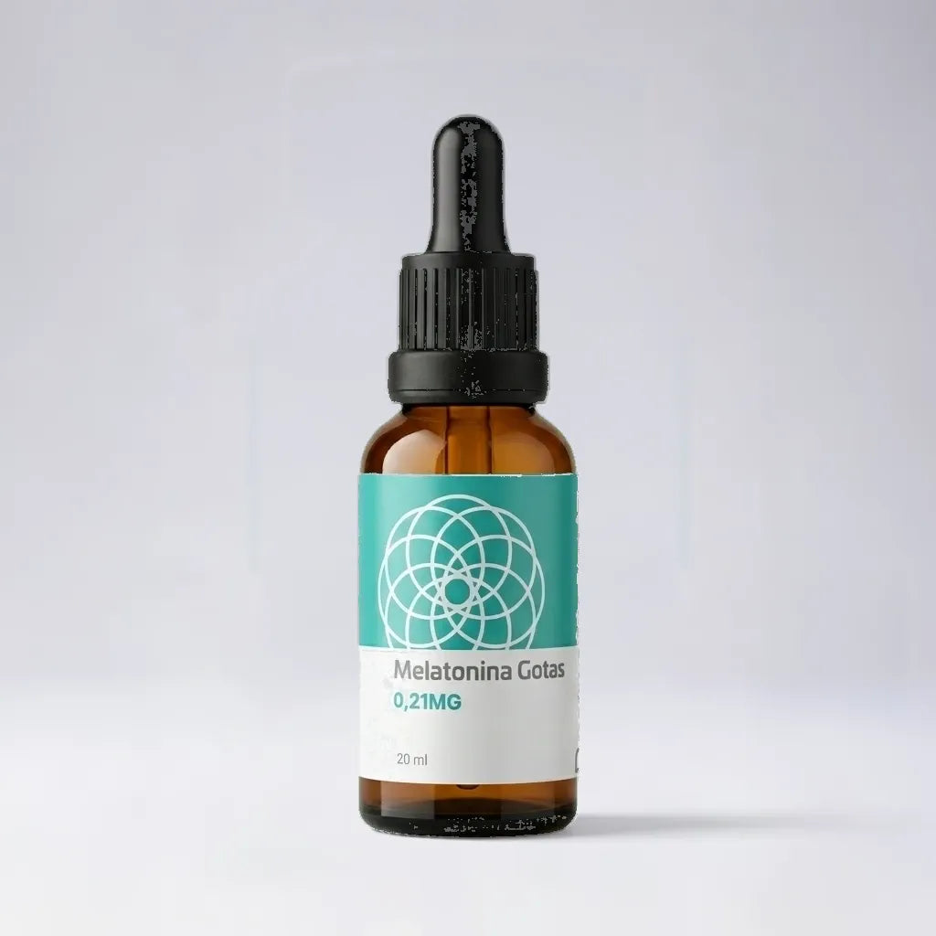 Dermafórmula Melhor Farmácia de Manipulação na Baixada Santista | Frasco de vidro com conta-gotas de Melatonina Gotas da Farma Magistral, suplemento manipulado para o sono.