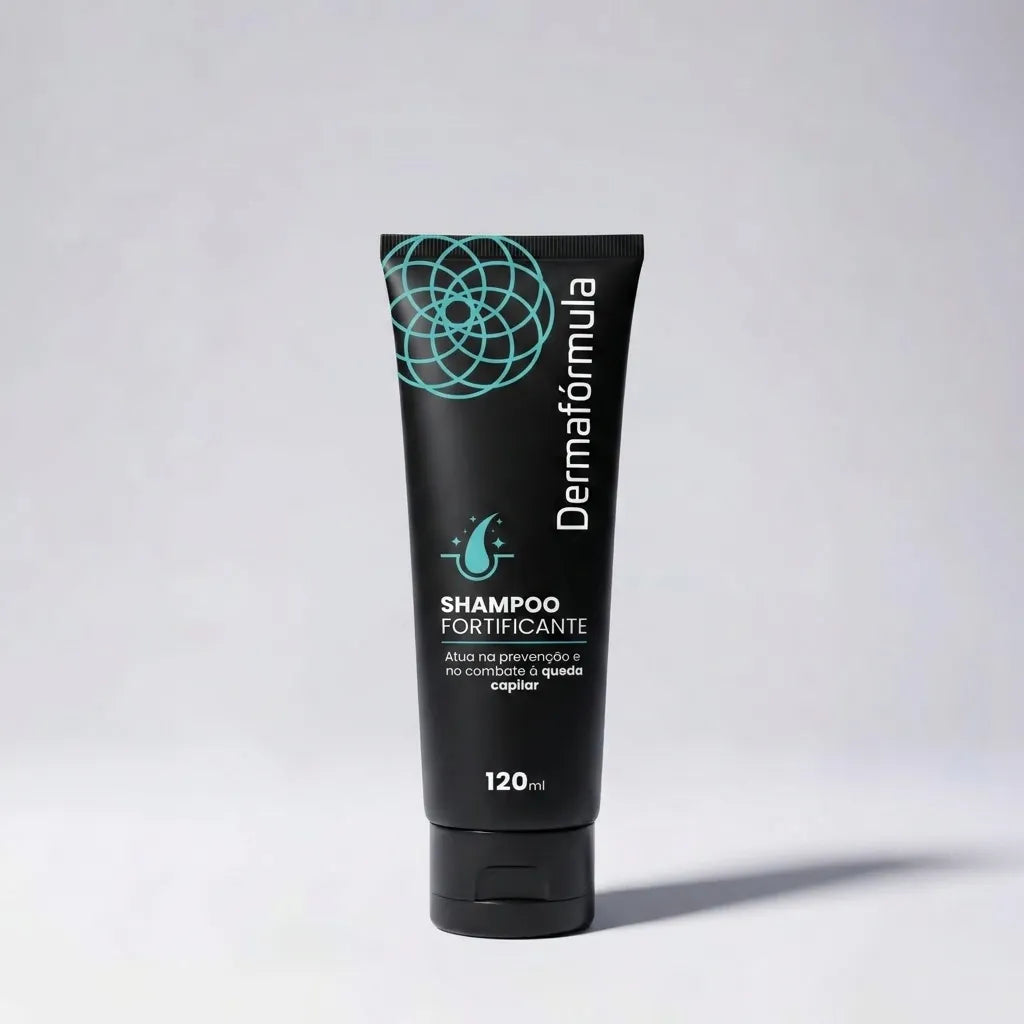 Shampoo fortificante, que atua na prenvenção e combater à queda capilar, manipulado na Dermafórmula, a Melhor Farmácia de Manipulação na Baixada Santista.
