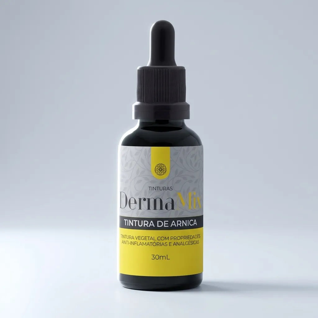 Dermafórmula Melhor Farmácia de Manipulação em Santos | Frasco conta-gotas de Tintura de Arnica DermaMix 30ml da Farma Magistral.