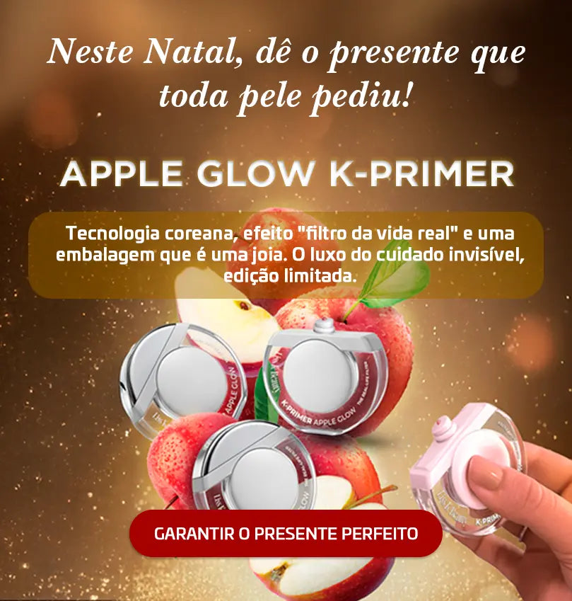 Pele iluminada e radiante com K-primer Apple Glow da Dermafórmula. Preparação de pele tendência K-beauty para festas de fim de ano. Dica de presente de skincare 2025.

Dermafórmula, a melhor farmácia de manipulação de Santos e da Baixada Santista. Bem-estar autoral, saúde sob medida. Ativos selecionados com selo de autenticidade e qualidade garantida e certificada.
