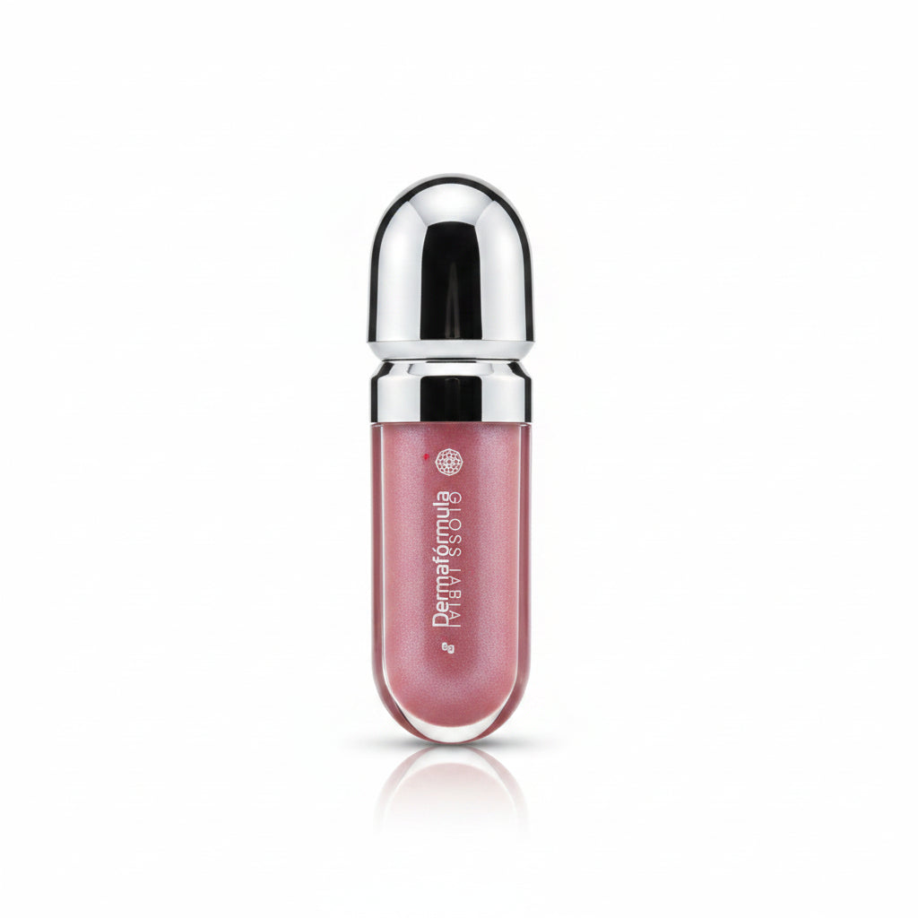 Dermafórmula — Derma Gloss Inspired Kiko Cor 5 — ✅ Hidratação labial profunda ✅ Brilho intenso e duradouro ✅ Realce da cor natural dos lábios ✅ Proteção antioxidante ✅ Textura confortável e não pegajosa — Saúde sob medida. Bem-estar autoral. — fundo branco