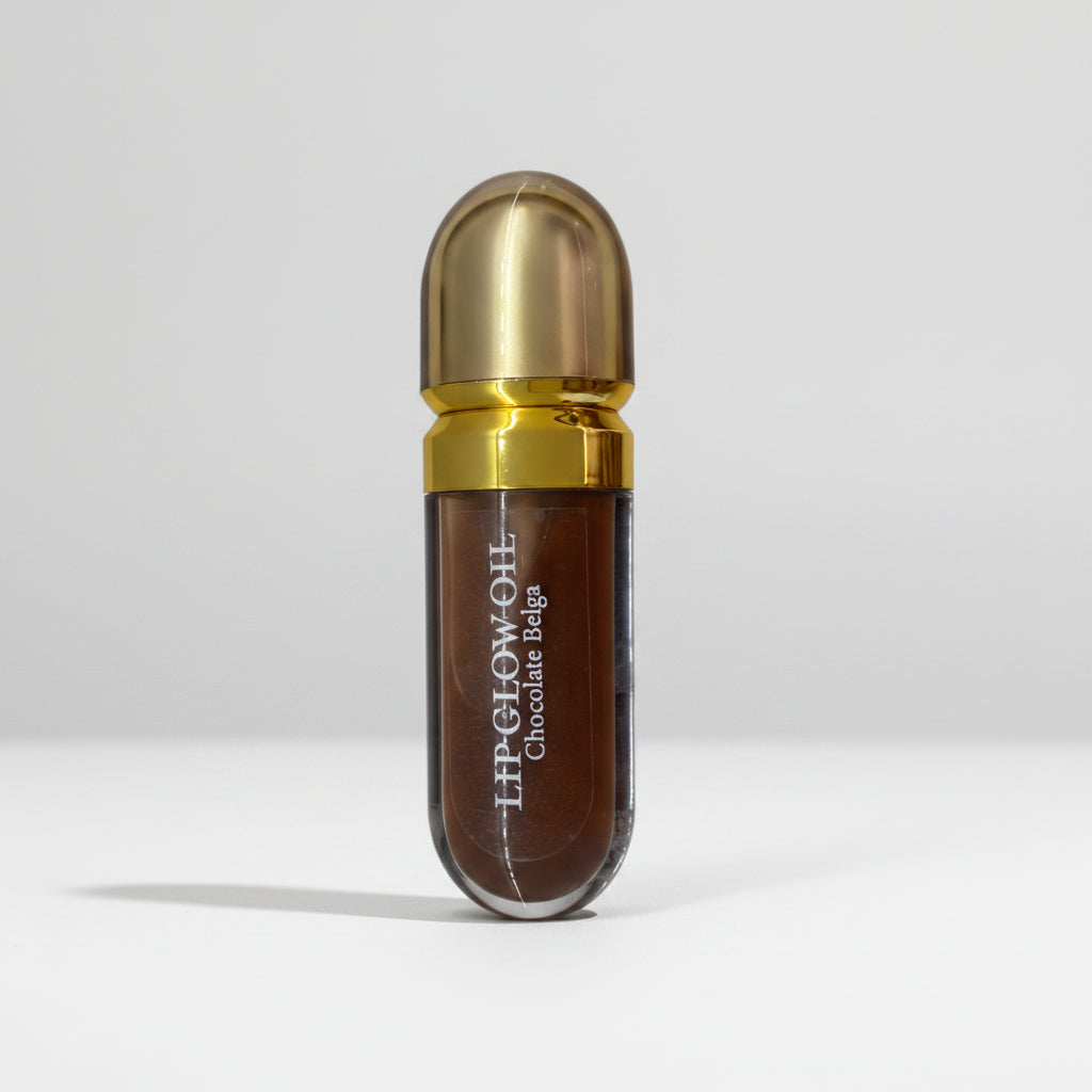 Dermafórmula — Lip Glow Oil - Chocolate — ✅ Promove hidratação profunda e duradoura para os lábios — Saúde sob medida. Bem-estar autoral. — fundo branco